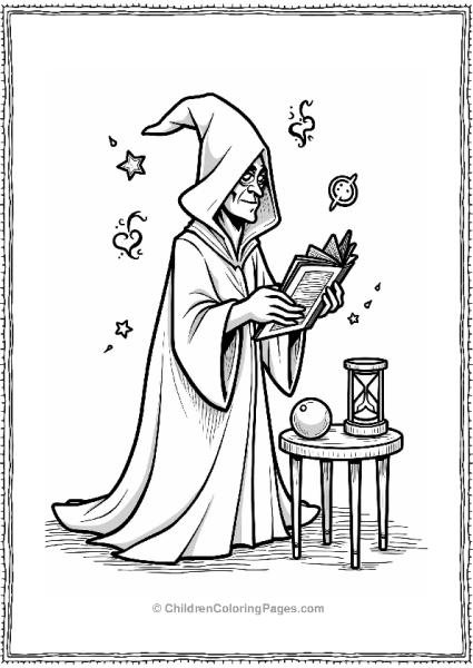 Sinister Sorcerer With Spellbook Free PDF Printable