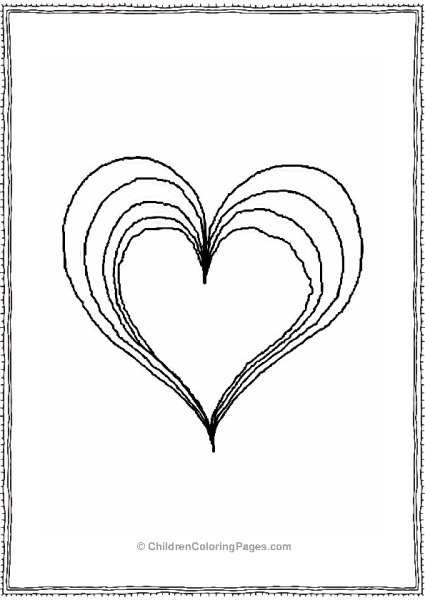 Spiral Heart Coloring Page Free PDF Printable