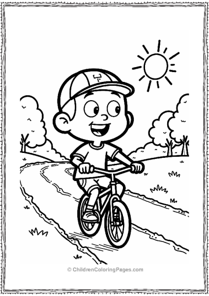 Cartoon Network Sporty Ed Riding A Bicycle Free PDF Printable