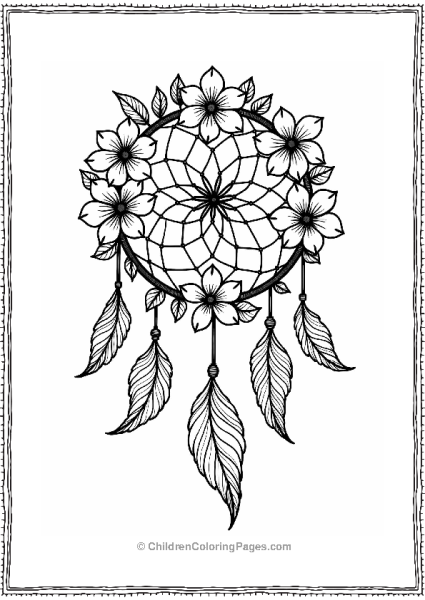 Spring Dreamcatcher Design Free PDF Printable