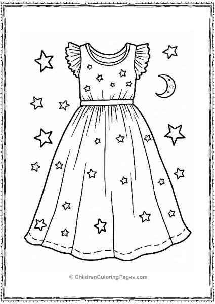 Starry Night Dress Design Free PDF Printable