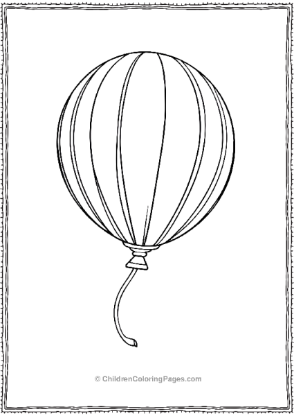 Striped Balloon A Large Balloon Free PDF Printable