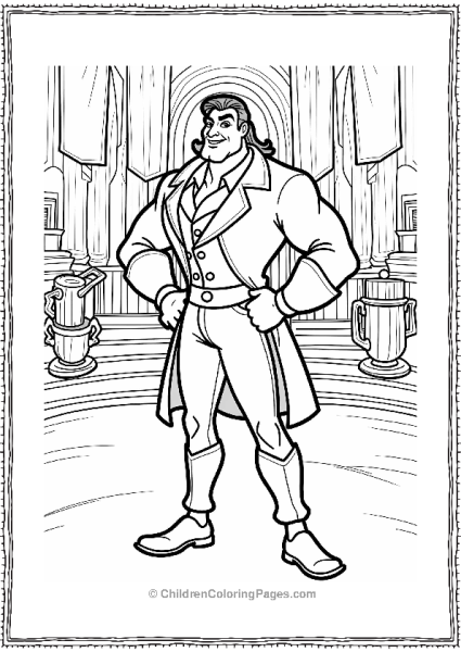 Stylish Gaston In A Grand Ballroom Free PDF Printable