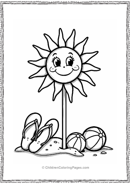 Summer Sun Lollipop Design Free PDF Printable