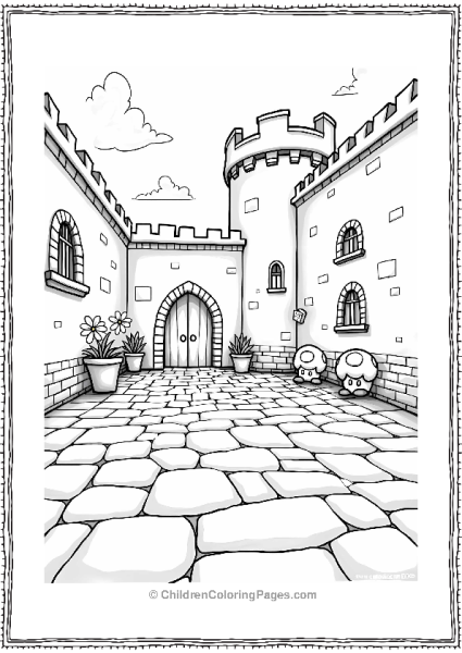 Super Mario Bros Castle Courtyard Free PDF Printable