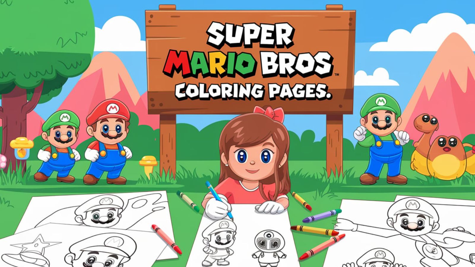 Super Mario Bros Coloring Pages – Free PDF Printables For Kids  🍄⭐🎮