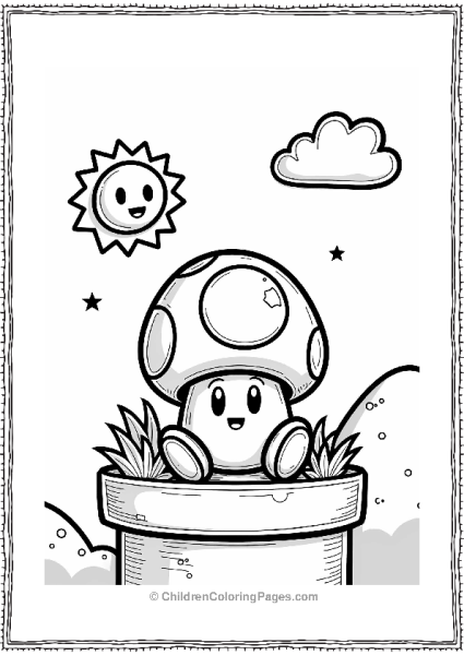 Super Mario Bros Mushroom Platform Adventure Free PDF Printable