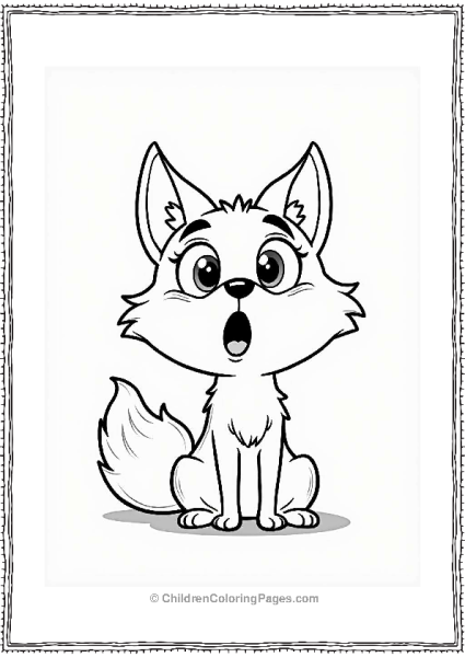 Surprised Fox With Wide Eyes Free PDF Printable