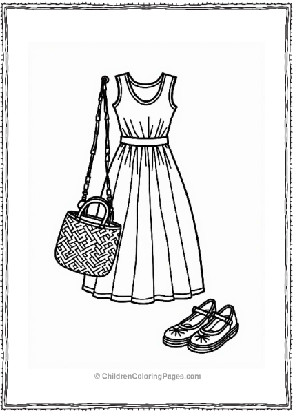 Sustainable Handbag And Shoes Illustration Free PDF Printable