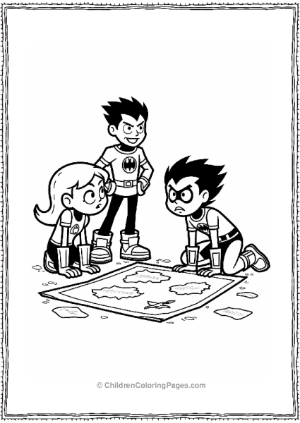 Teen Titans Team Huddle Free PDF Printable