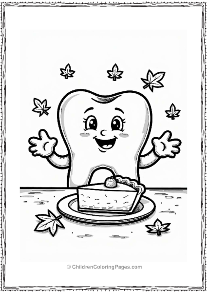 Thanksgiving Tooth With Pumpkin Pie Free PDF Printable