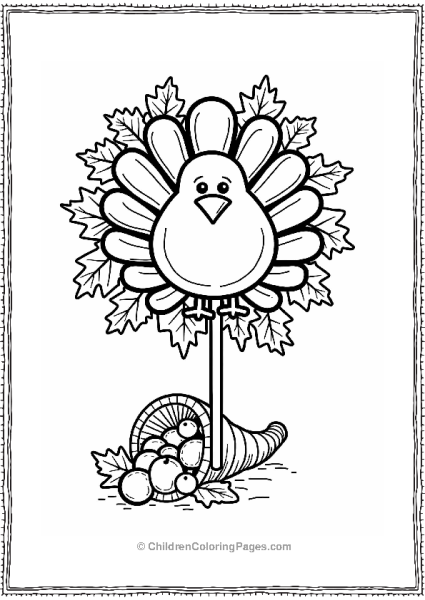 Thanksgiving Turkey Lollipop Free PDF Printable