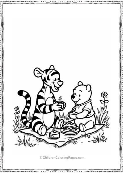 Tigger And Pooh Having A Picnic Free PDF Printable