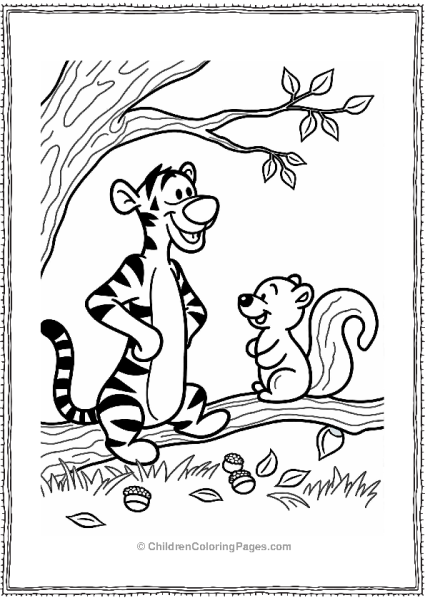 Tigger And The Friendly Squirrel Free PDF Printable