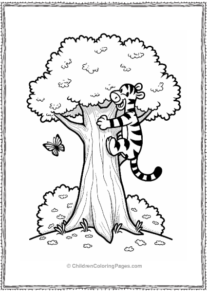 Tigger Climbing A Tree Free PDF Printable