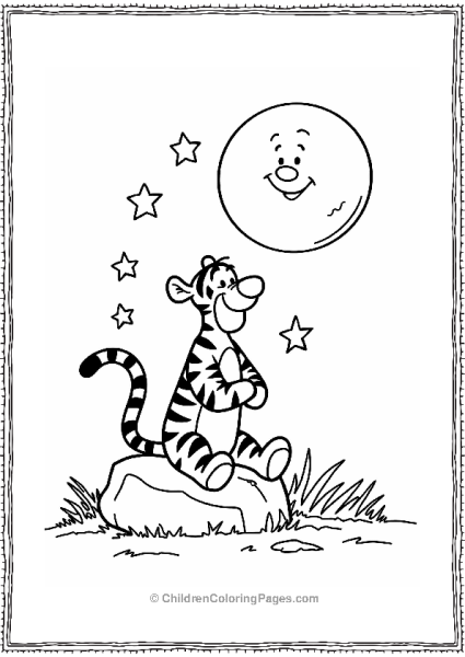 Tigger Counting Stars Under The Moon Free PDF Printable