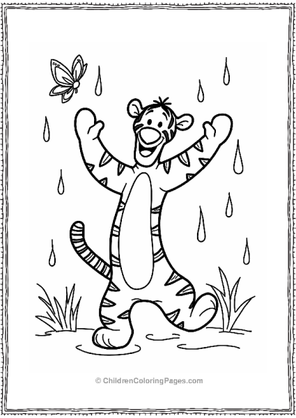 Tigger Dancing In The Rain Free PDF Printable