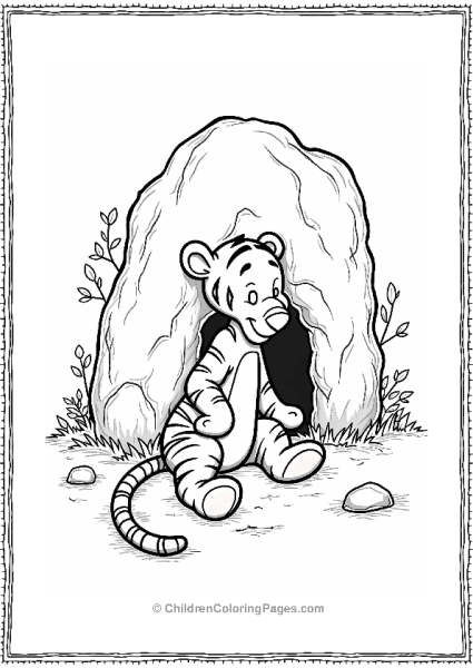 Tigger Discovering A Secret Cave Free PDF Printable