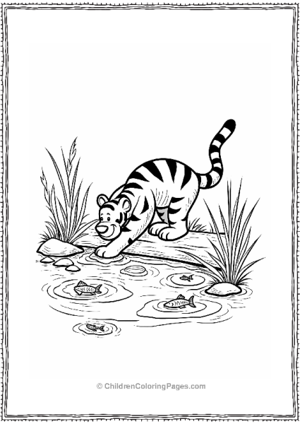 Tigger Exploring A Gentle Stream Free PDF Printable