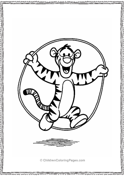 Tigger Jumping Rope With Friends Free PDF Printable