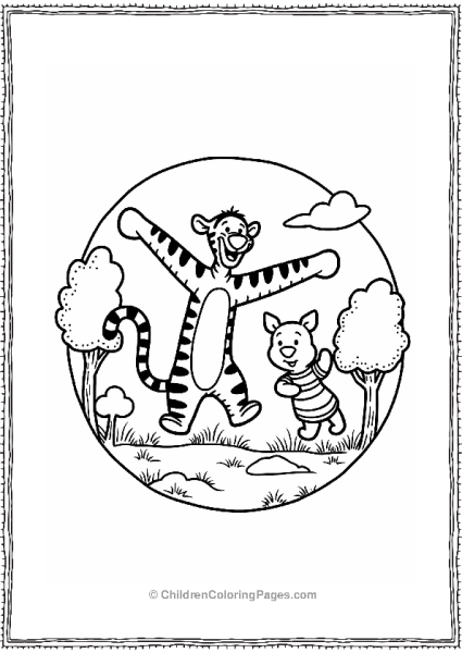 Tigger Jumping With Friends Free PDF Printable