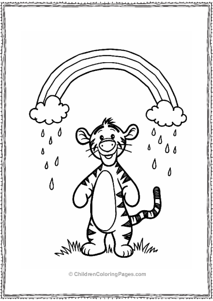 Tigger Under The Rainbow Free PDF Printable