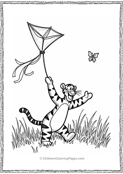 Tigger’s Summer Adventure With A Kite Free PDF Printable