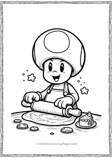 Toad Baking Cookies Free PDF Printable