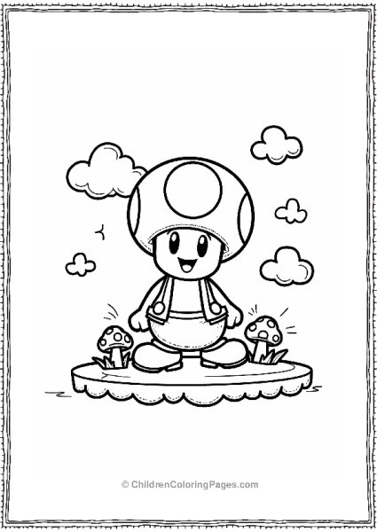 Toad On A Floating Platform Free PDF Printable