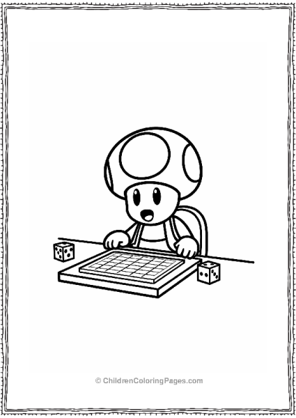 Toad Playing A Game Free PDF Printable