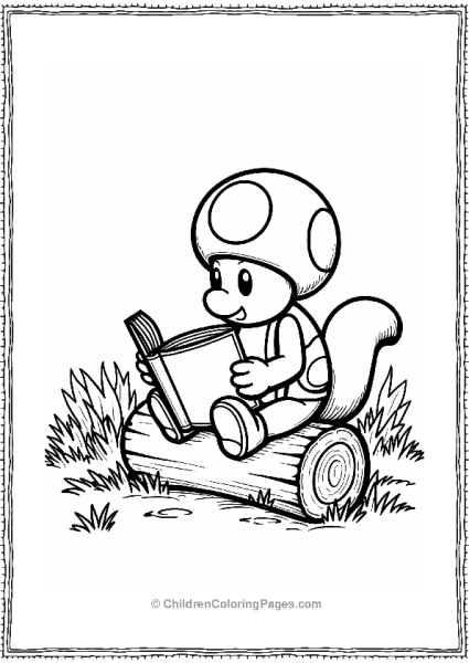 Toad Reading In The Park Free PDF Printable