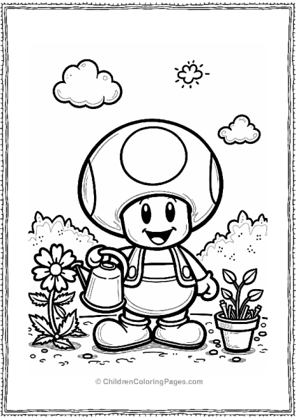 Toad Tending His Garden Free PDF Printable