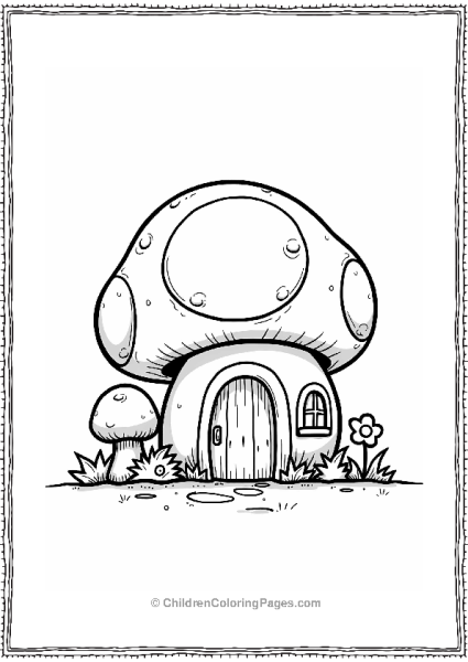 Toad’s House With Mushroom Roof Free PDF Printable