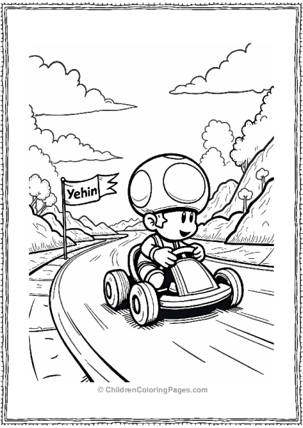 Toad’s Racing Adventure In A Go Kart Free PDF Printable