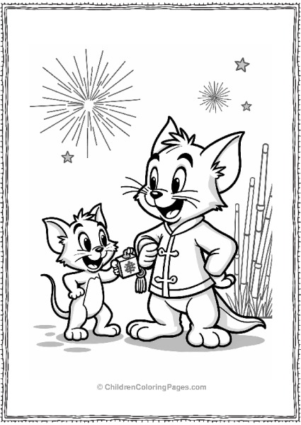 Tom And Jerry Celebrate Lunar New Year Free PDF Printable