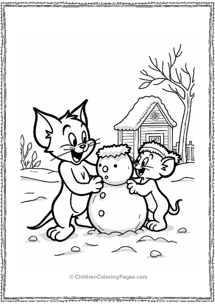 Tom And Jerry In A Snowy Day Free PDF Printable