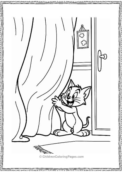 Tom And Jerry Playing Peek A Boo Free PDF Printable