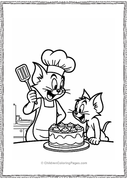 Tom As Chef With Cake Free PDF Printable