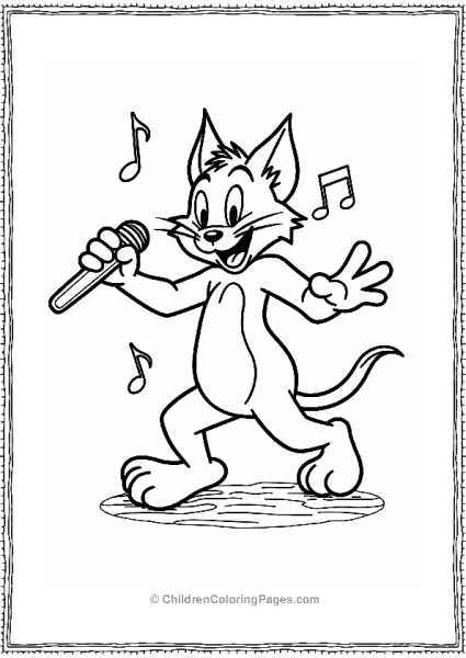 Tom Dancing With A Microphone Free PDF Printable