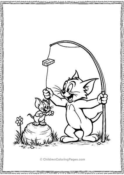 Tom Fishing For Jerry Free PDF Printable