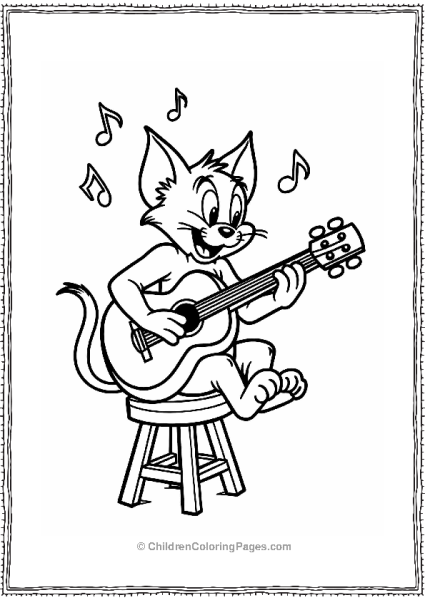 Tom Playing Guitar Free PDF Printable