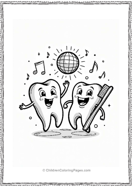 Tooth And Brush Dance Party Free PDF Printable