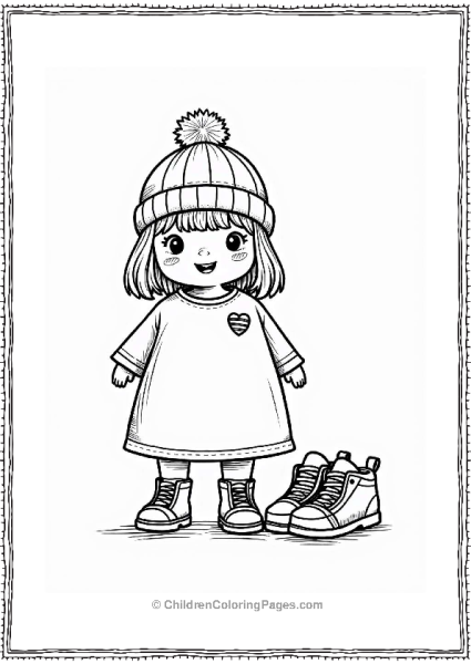 Trendy Beanie And Colorful Sneakers Free PDF Printable