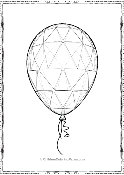 Triangle Pattern Balloon Free PDF Printable