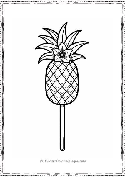 Tropical Fruit Lollipop With Palm Leaves Free PDF Printable