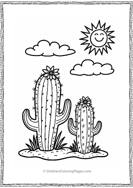 Two Cacti Under The Sun Free PDF Printable