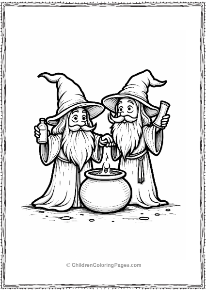 Two Wizards Sharing Secrets Free PDF Printable