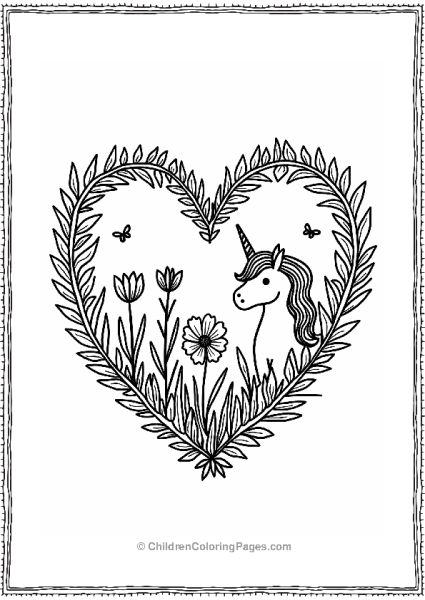 Unicorn Heart Garden Free PDF Printable