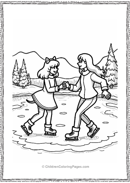 Velma And Daphne Ice Skating Free PDF Printable