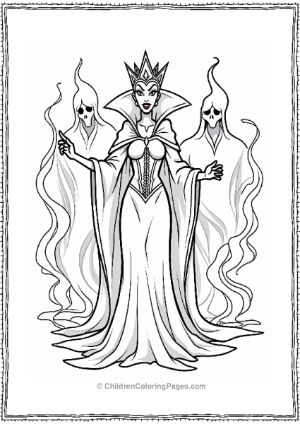 Vengeful Queen With Wraiths Free PDF Printable